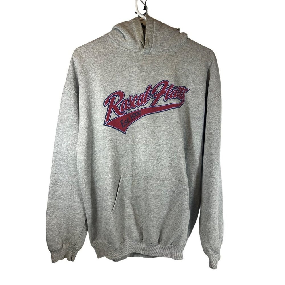 Rascal Flatts Est 1999 Vintage Hoodie Gray Retro Concert Country Music Large